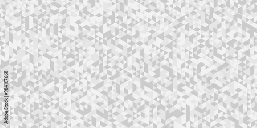Modern surface creative diamond pattern gray low Polygon Mosaic triangle business texture background. white and gray geometric diamond geometry low poly graphic repeat pattern triangle facets design.