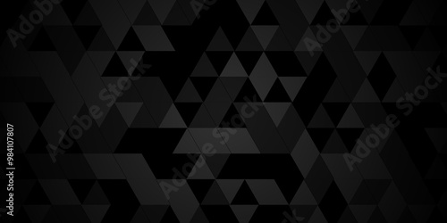 Black abstract modern low polygon overlap triangle layer shape. vector illustration overlapping black triangles. geometric rectangular overlap pattern texture background.