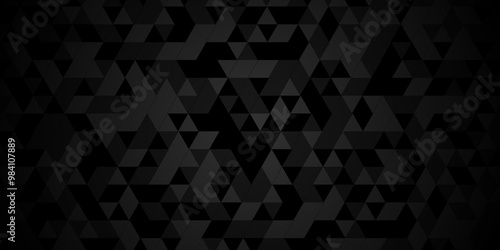 Black abstract modern low polygon overlap triangle layer shape. vector illustration overlapping black triangles. geometric rectangular overlap pattern texture background.