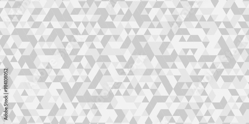 Surface creative diamond pattern gray low Polygon Mosaic triangle business texture background. white and gray geometric diamond low poly graphic repeat pattern triangle facets design.