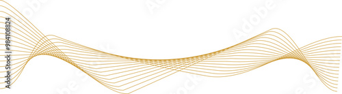 Gold Abstract Wave Line