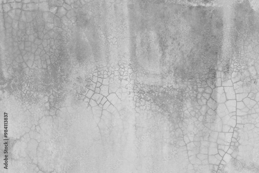 Naklejka premium Old wall texture cement dirty gray with black background abstract grey and silver color design are light with white background.