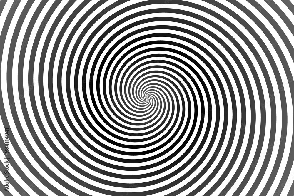 Spiral abstract swirl effect background with hypnotic black and white curves Spiral abstract swirl effect background with hypnotic black and white curves