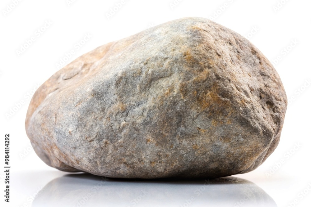 Big rock isolated on white background for minimalist design Big rock isolated on white background for minimalist design