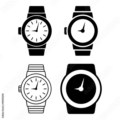 Set of Watch, watches icon design