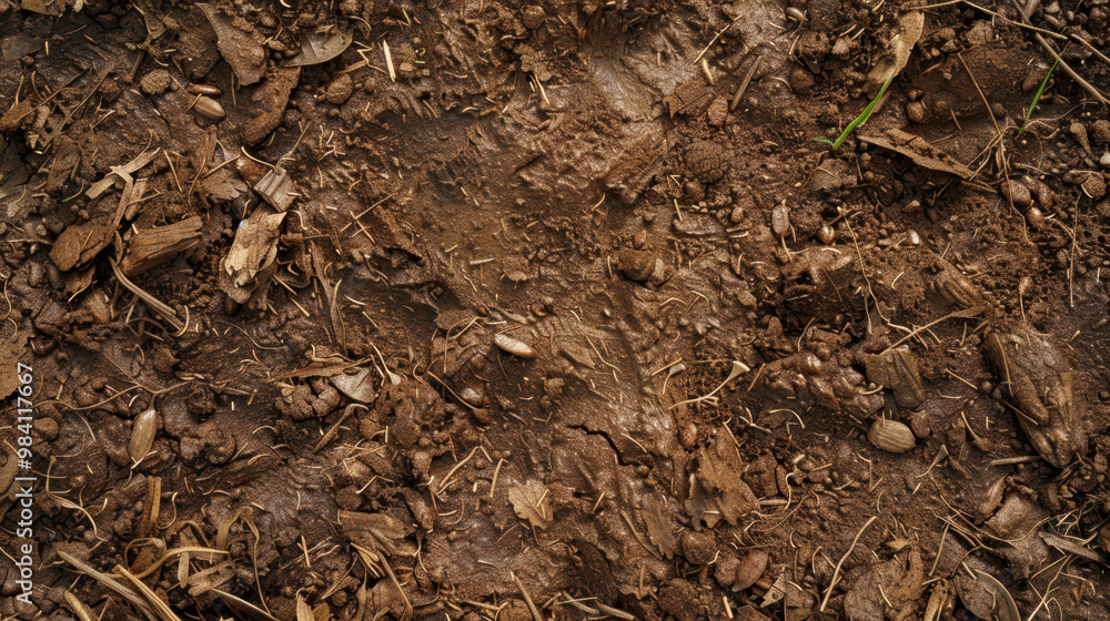 The Soil with Leaf Debris The Soil with Leaf Debris