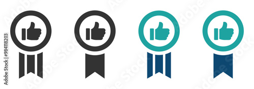 Verified badge icon symbol. Vector approved icon