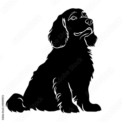 vector silhouette of a American Cocker Spaniel