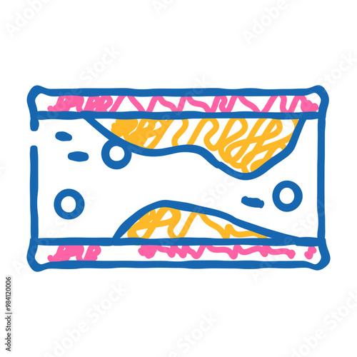 formation of cholesterol plaques in artery doodle icon sketch vector. formation of cholesterol plaques in artery sign. isolated symbol illustration