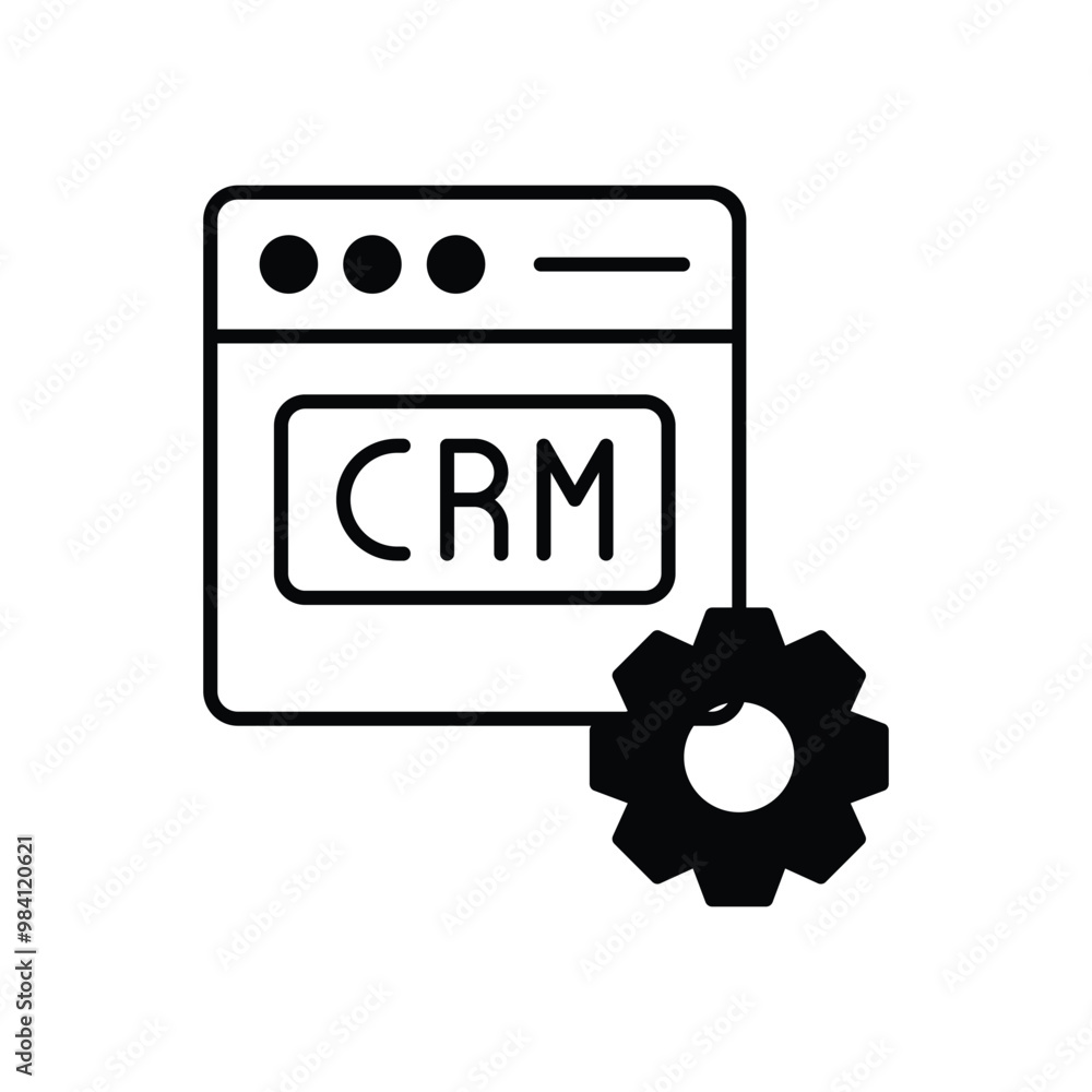 CRM vector icon stock illustration CRM vector icon stock illustration