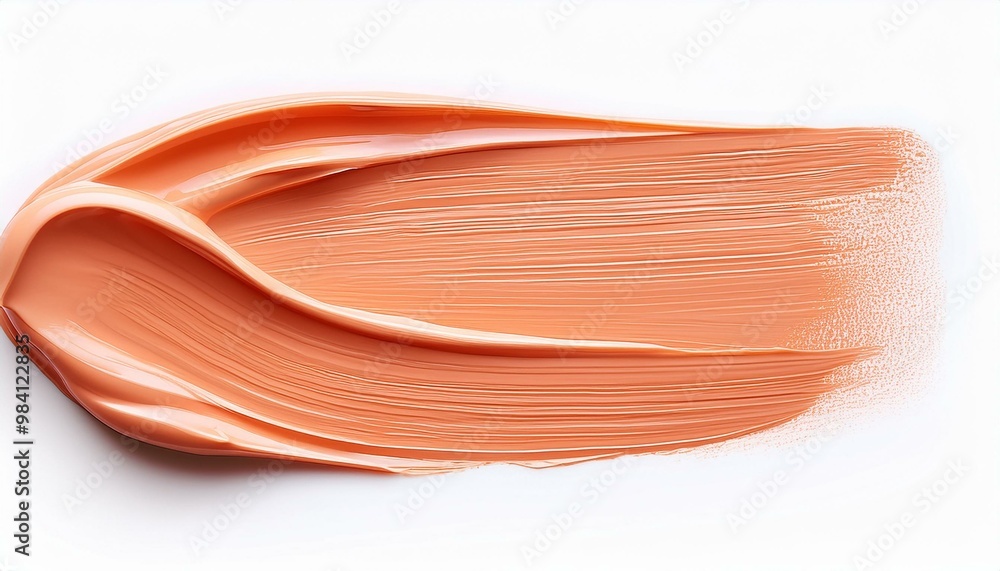 Peach Fuzz Oil Brush Stroke on White Background Peach Fuzz Oil Brush Stroke on White Background