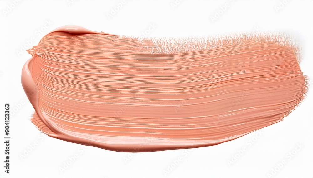 Peach Fuzz Oil Brush Stroke on White Background Peach Fuzz Oil Brush Stroke on White Background