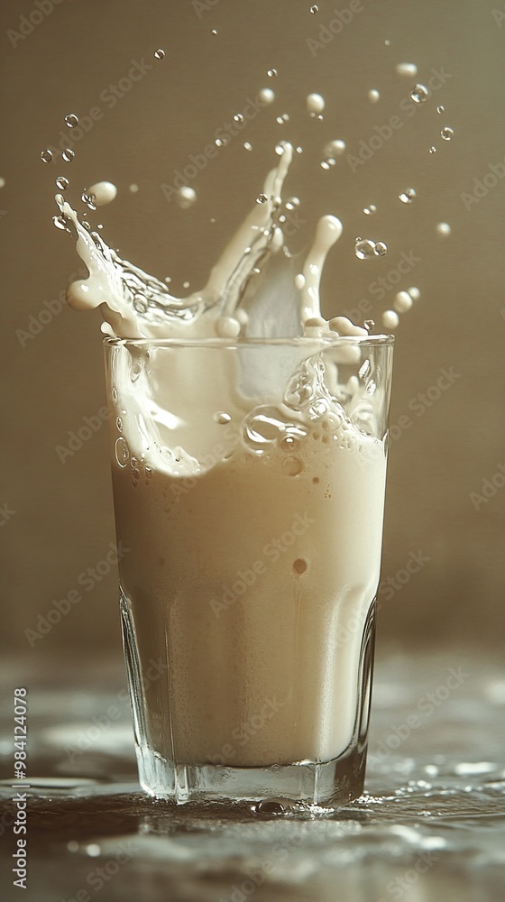 Milk Splash in a Glass: Refreshing and Delicious Milk Splash in a Glass: Refreshing and Delicious