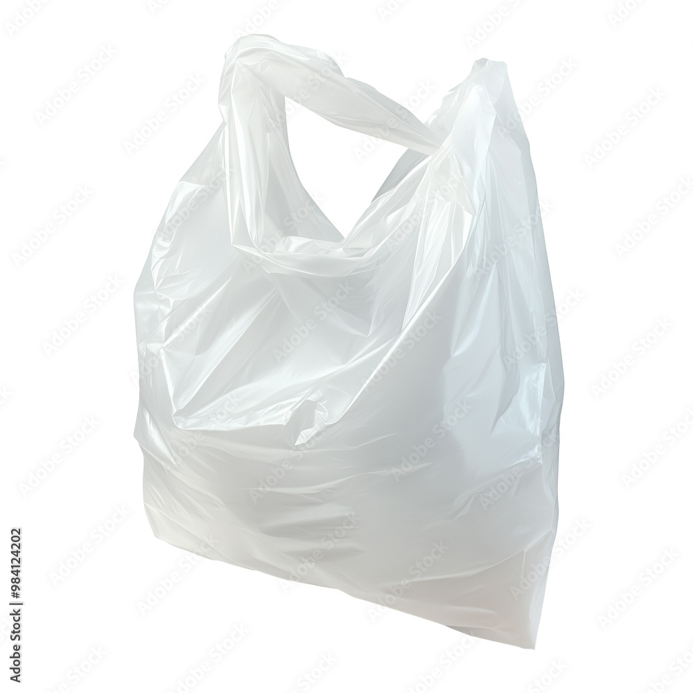 White plastic bag. White plastic bag.