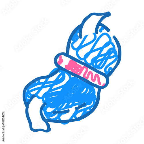 gastric bandage doodle icon sketch vector. gastric bandage sign. isolated symbol illustration