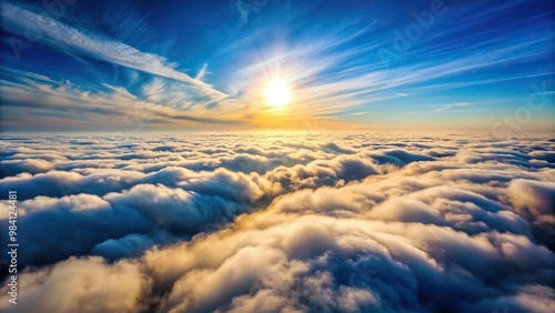 Bird's eye view of clouds in the sky photo