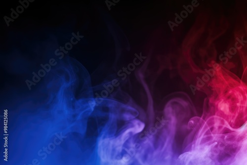 red smoke on black