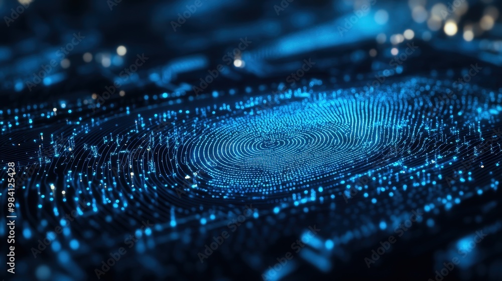 State-of-the-art fingerprint identification technology strengthening data protection in electronic payment services banner State-of-the-art fingerprint identification technology strengthening data protection in electronic payment services banner