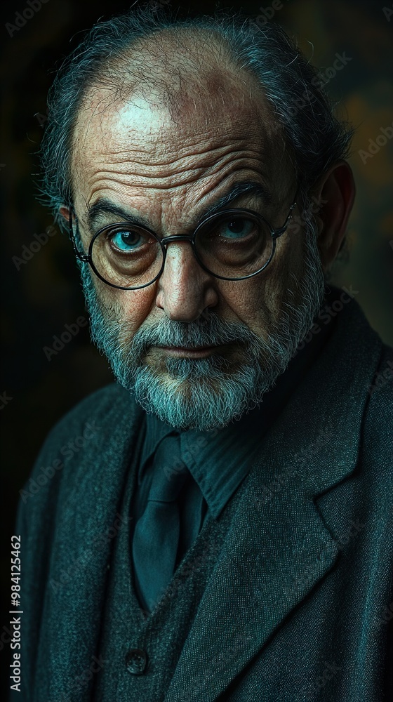 Intense Portrait of a Man with a Serious Expression Intense Portrait of a Man with a Serious Expression