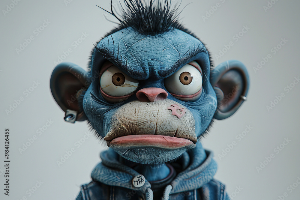 Movie cartoon illustration of negative ugly angry cartoon style created with generative AI Movie cartoon illustration of negative ugly angry cartoon style created with generative AI