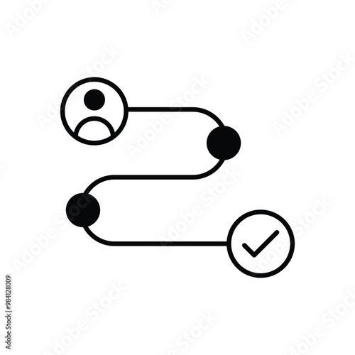 Customer Journey vector icon stock illustration