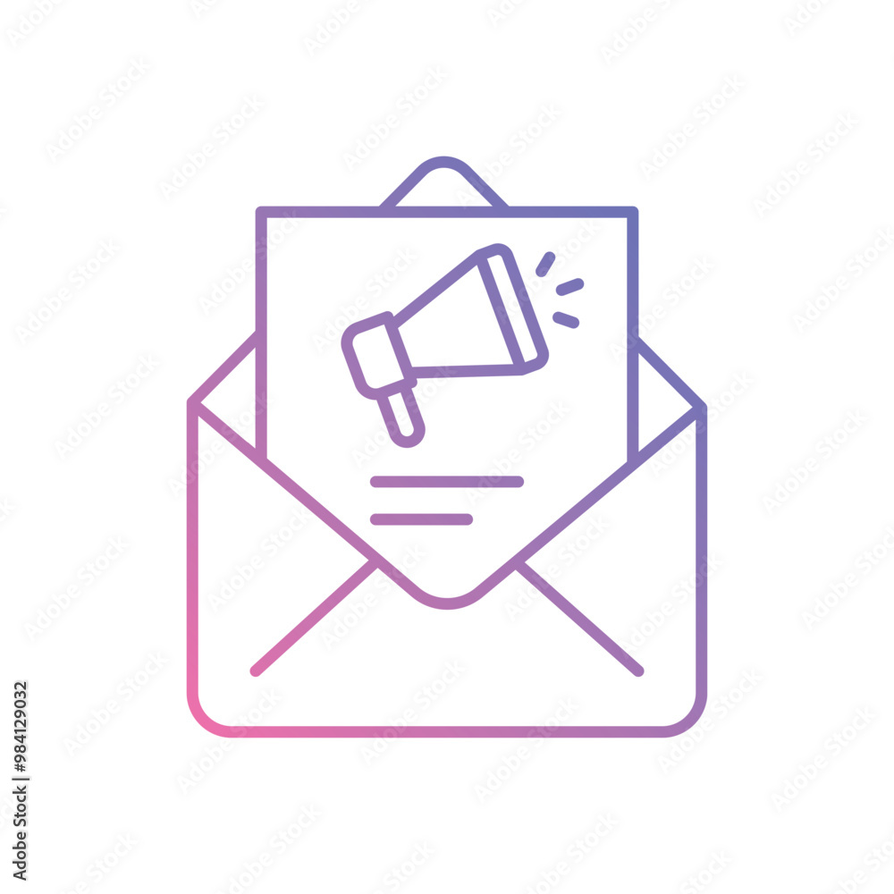 Email Campaign vector icon stock illustration Email Campaign vector icon stock illustration