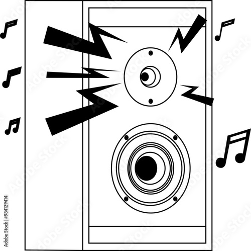 Sound Speaker Old Outline