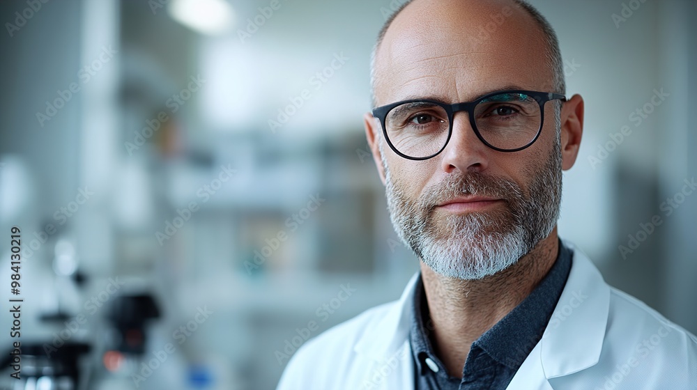 Portrait of a Confident Scientist in a Laboratory Portrait of a Confident Scientist in a Laboratory