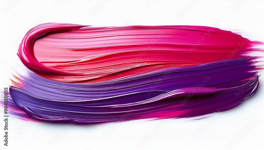 pink purple red oil brush stroke on white background pink purple red oil brush stroke on white background