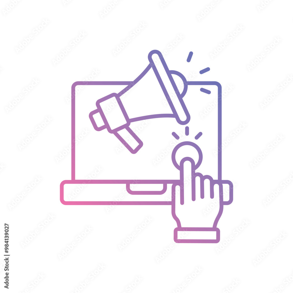 Call to Action vector icon stock illustration