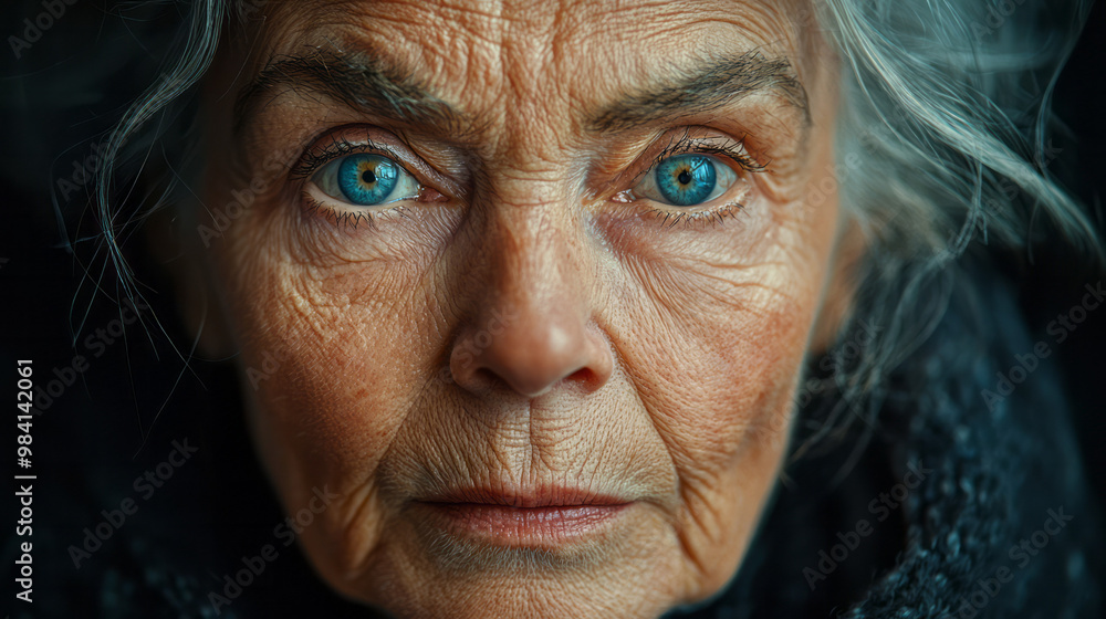 A close-up portrait of an elderly woman with deep wrinkles, her eyes full of wisdom and kindness, A close-up portrait of an elderly woman with deep wrinkles, her eyes full of wisdom and kindness,