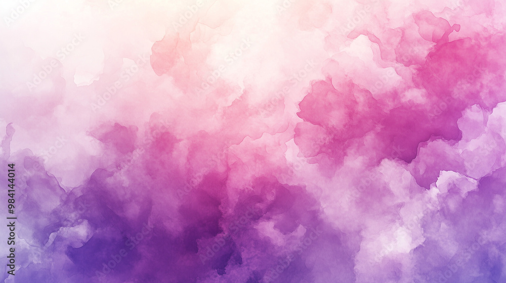 Cloud-Like Watercolor In Pink And Purple Tones Cloud-Like Watercolor In Pink And Purple Tones