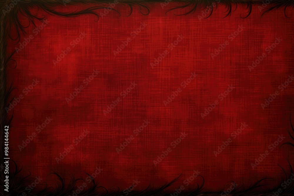 custom made wallpaper toronto digitalGrunge red canvas fabric with dark edges, worn effect, industrial style, and intense red color.