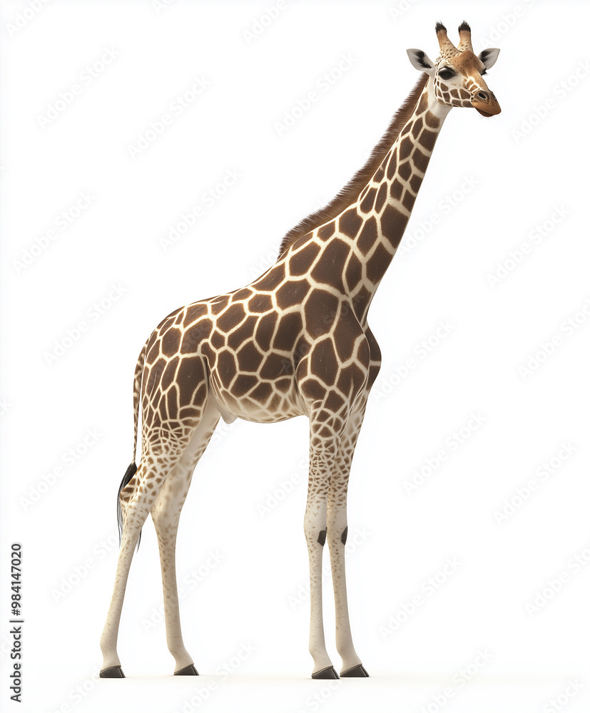 giraffe isolated on white giraffe isolated on white
