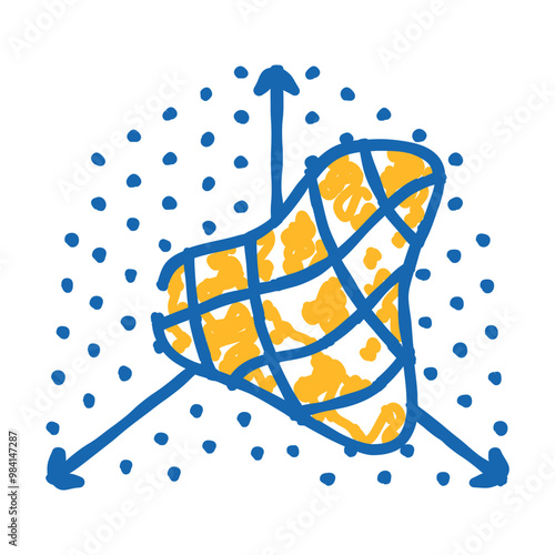 3d modeling process doodle icon sketch vector. 3d modeling process sign. isolated symbol illustration