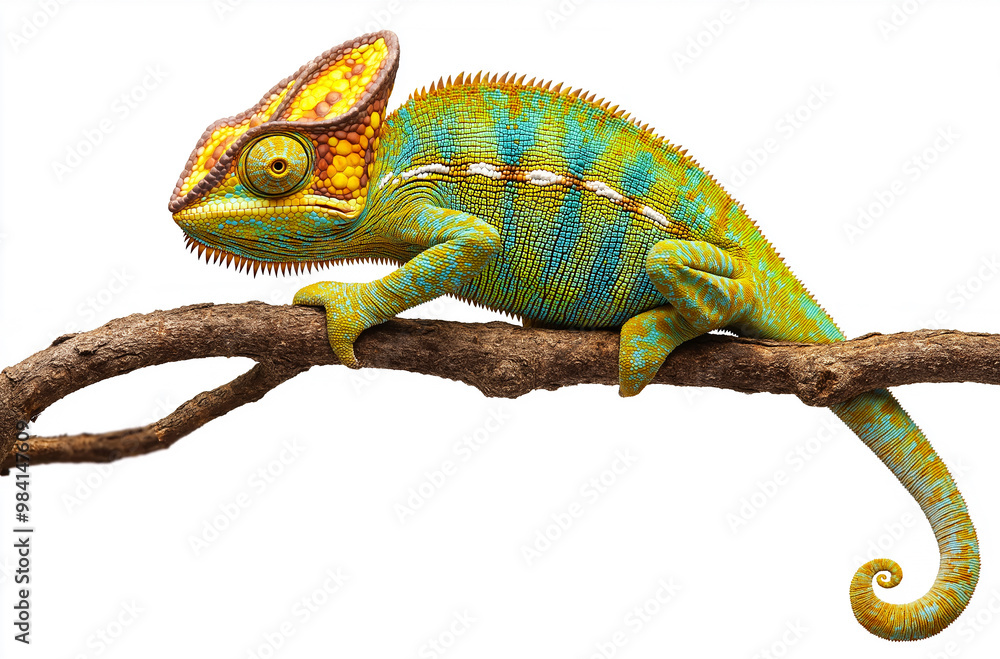 chameleon on a white background chameleon on a white background
