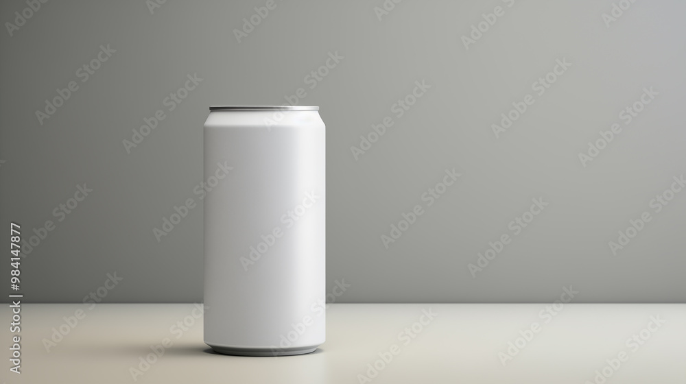 Soda can isolated on light grey background mockup, Energy drink Soda can isolated on light grey background mockup, Energy drink
