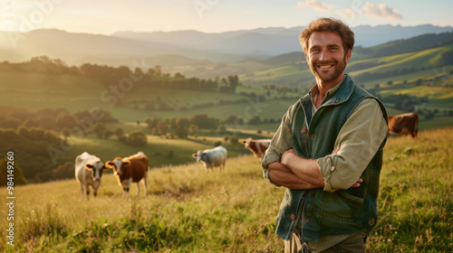 The Smiling Farmer in Landscape