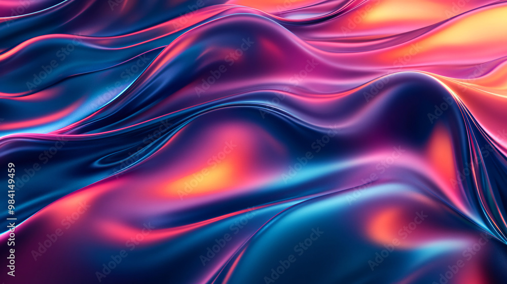 Fototapeta premium A visual of a fluid wave pattern with smooth transitions and harmonious colors.