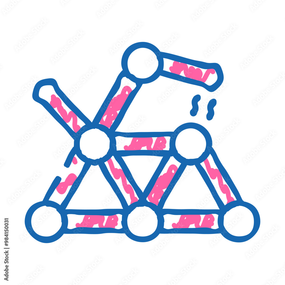 magnetic toy doodle icon sketch vector. magnetic toy sign. isolated symbol illustration magnetic toy doodle icon sketch vector. magnetic toy sign. isolated symbol illustration