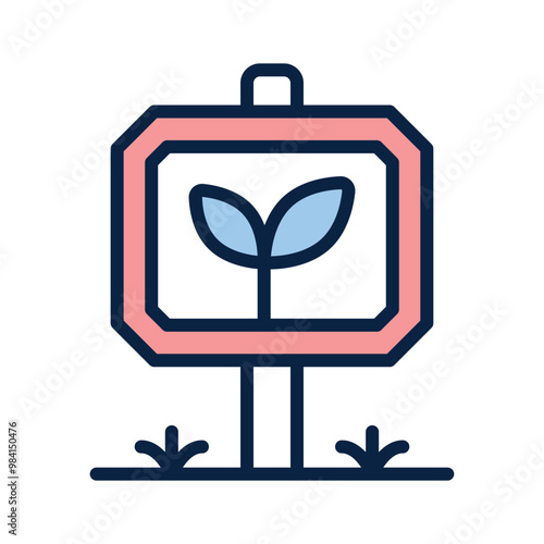 A garden sign board for labeling plants or directing visitors