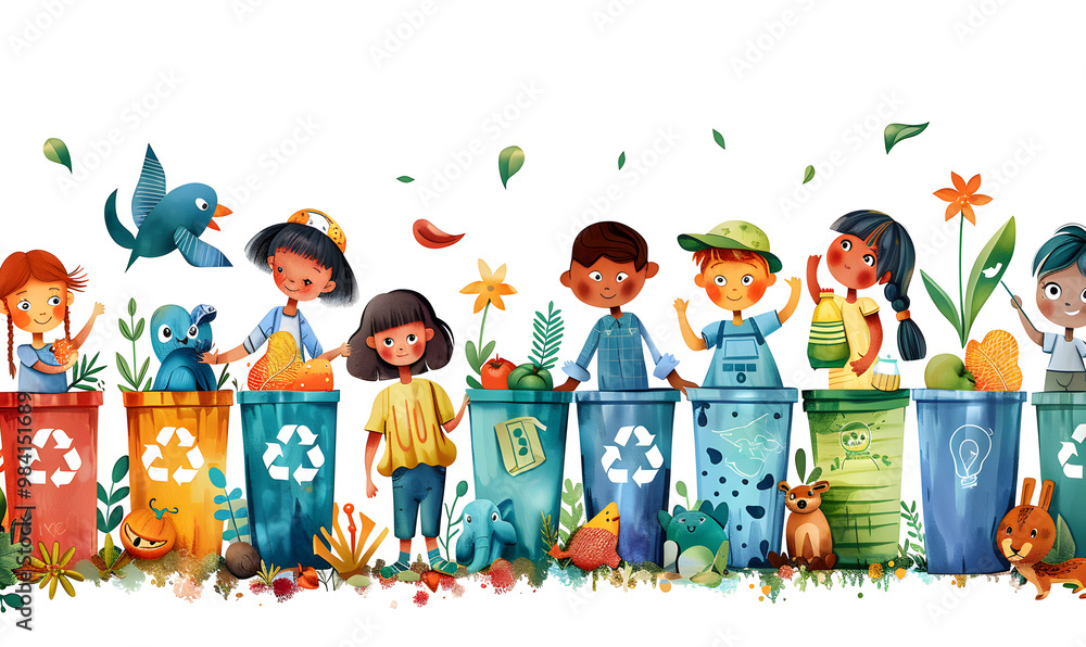 Fototapeta premium recycle and reuse products concept to keep the world green.
