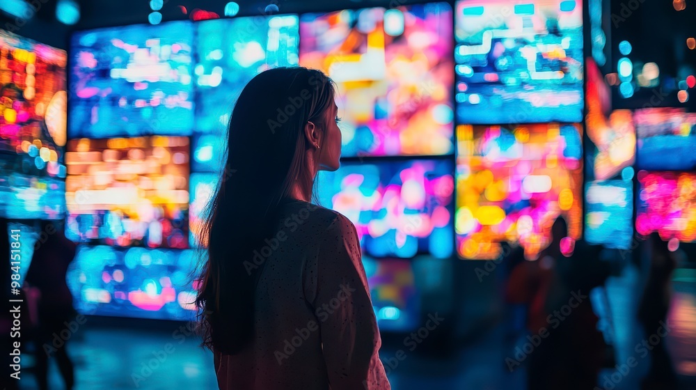 A woman surrounded by digital screens and holograms symbolizing the depth of knowledge in the age of AI A woman surrounded by digital screens and holograms symbolizing the depth of knowledge in the age of AI