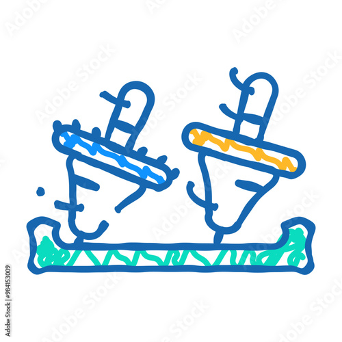 whirligigs battle toy, beyblade doodle icon sketch vector. whirligigs battle toy, beyblade sign. isolated symbol illustration photo