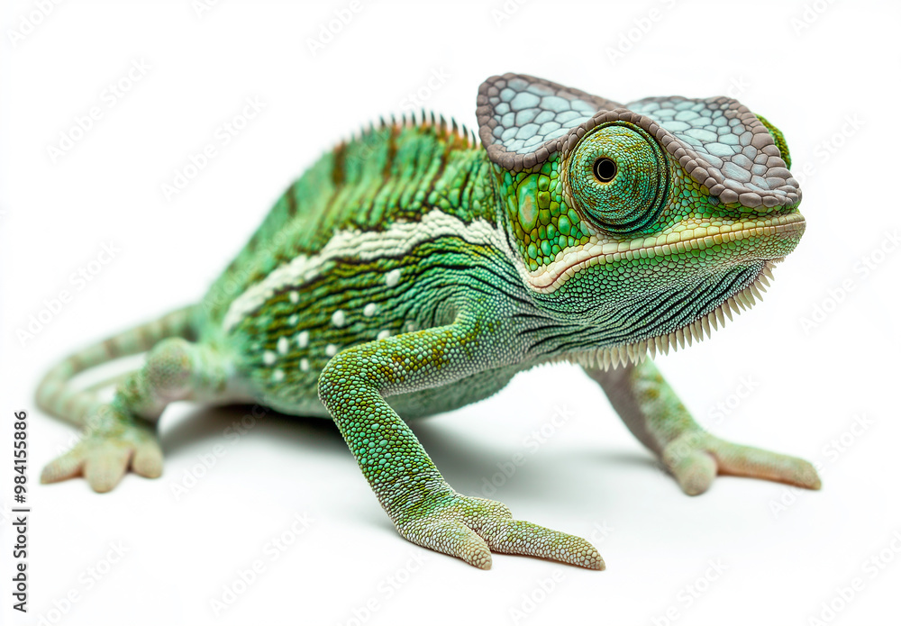 chameleon on a white background chameleon on a white background