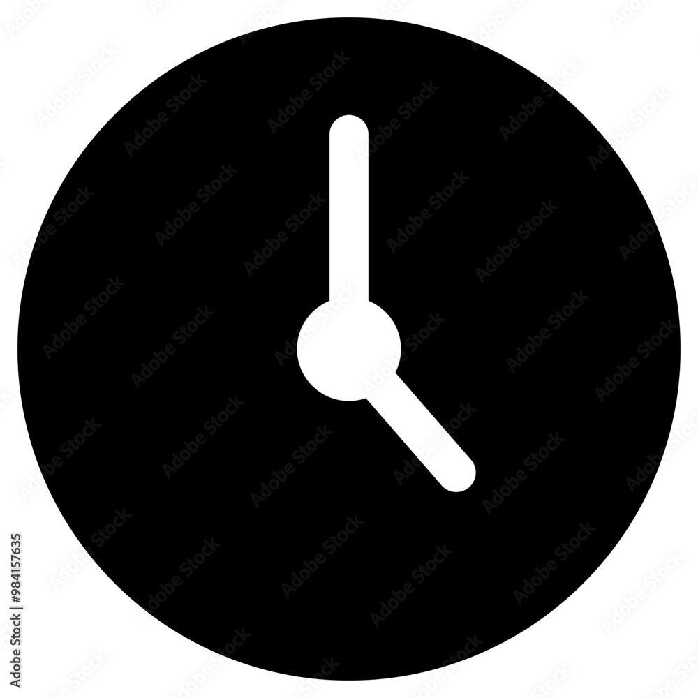 Five o clock icon in STYLENAME. Simple time symbol vector illustration — pixel-perfect icon. Five o clock icon in STYLENAME. Simple time symbol vector illustration — pixel-perfect icon.