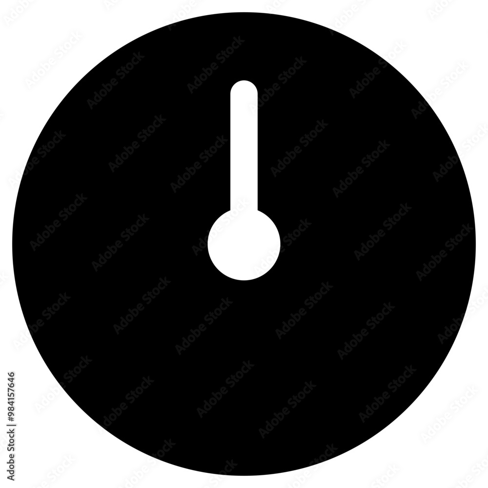 Twelve o clock icon in STYLENAME. Simple time symbol vector illustration — pixel-perfect icon. Twelve o clock icon in STYLENAME. Simple time symbol vector illustration — pixel-perfect icon.