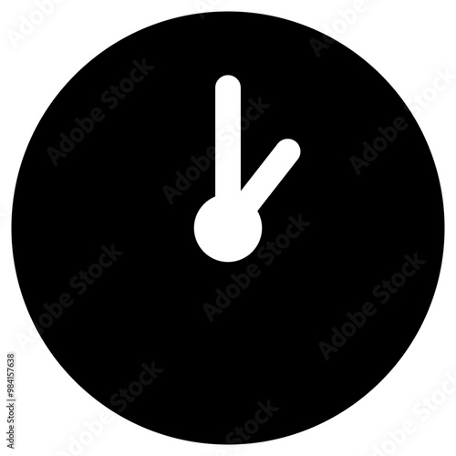 One o clock icon in STYLENAME. Simple time symbol vector illustration — pixel-perfect icon.