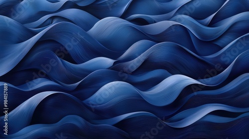 Blue Ocean Waves with Embedded Numbers Symbolizing Volume and Growth - Bold Banner Design for Posters