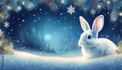 rabbit in the snow　frame